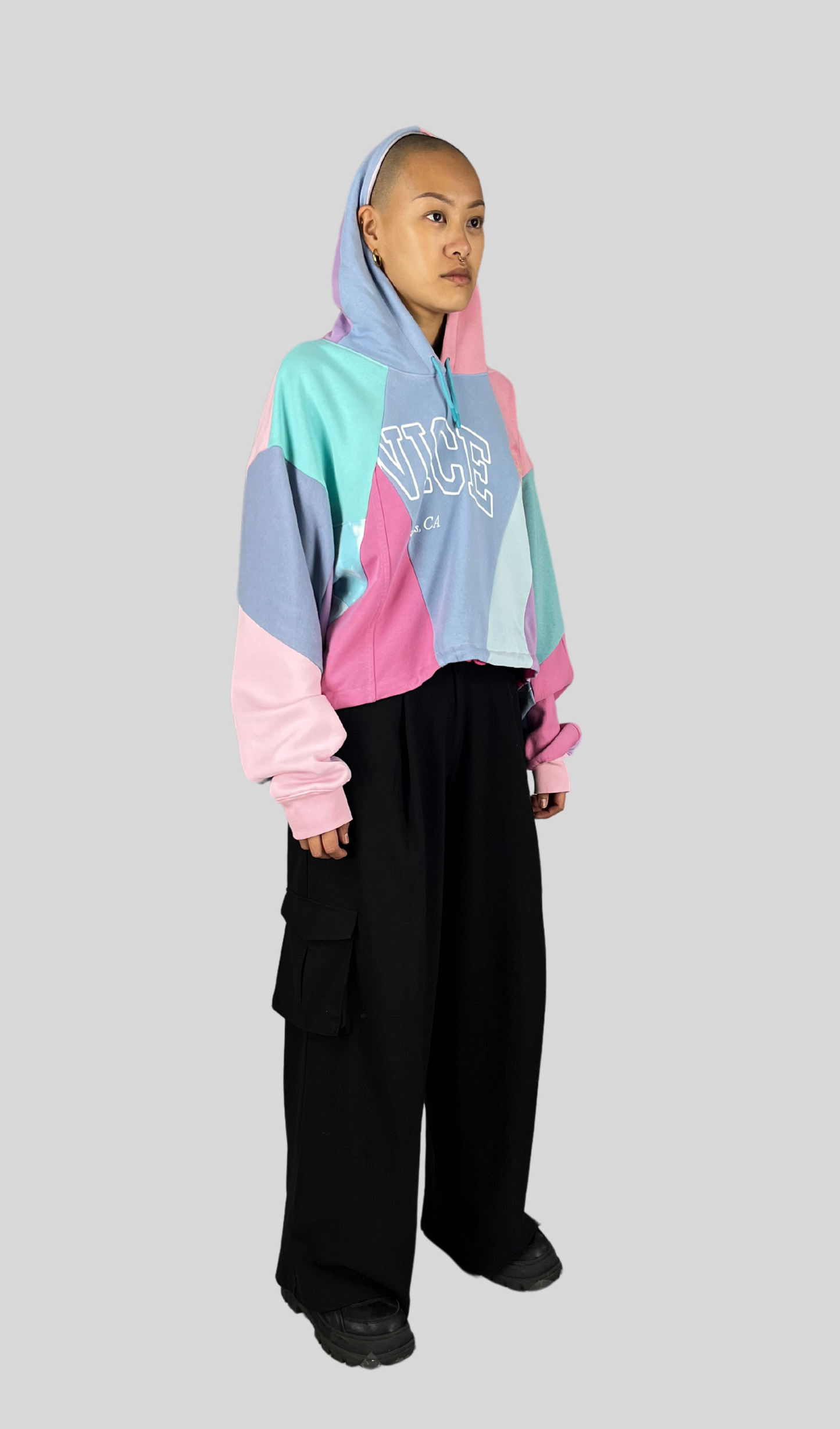 Cropped Hoodie Pastel