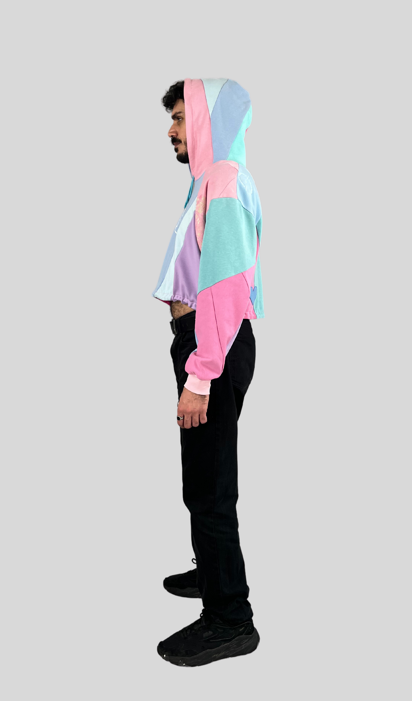Cropped Hoodie Pastel