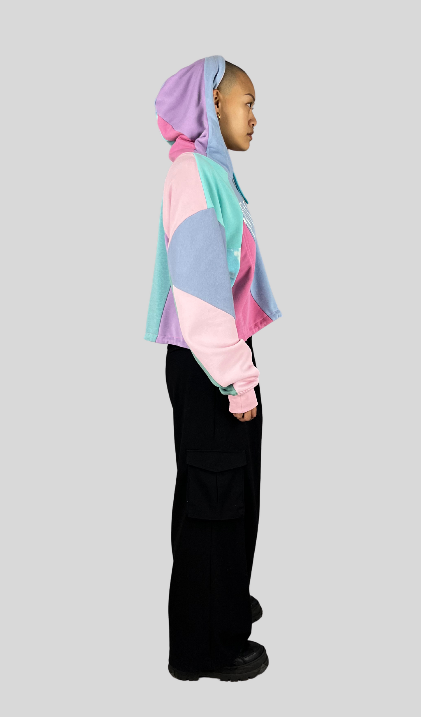 Cropped Hoodie Pastel